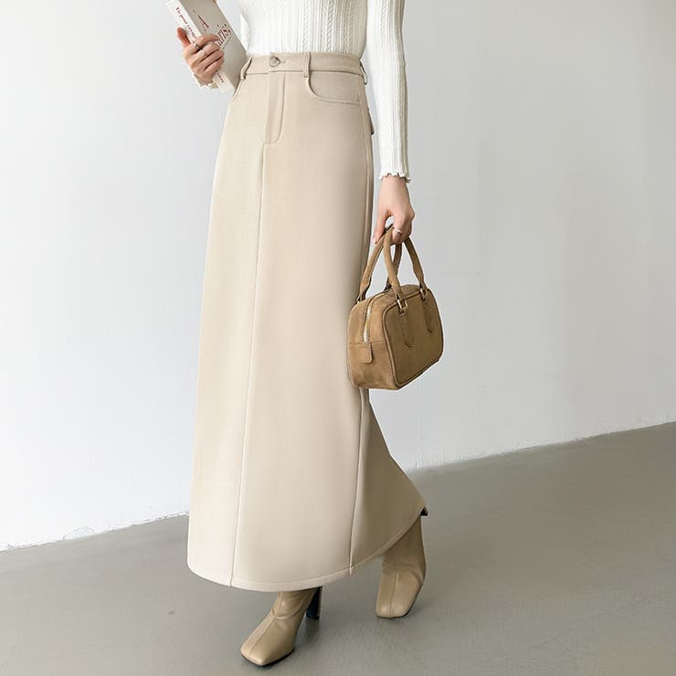 裏起毛タイトスカート ナロースカート 裏起毛 | COCOMOMO | 詳細画像6 