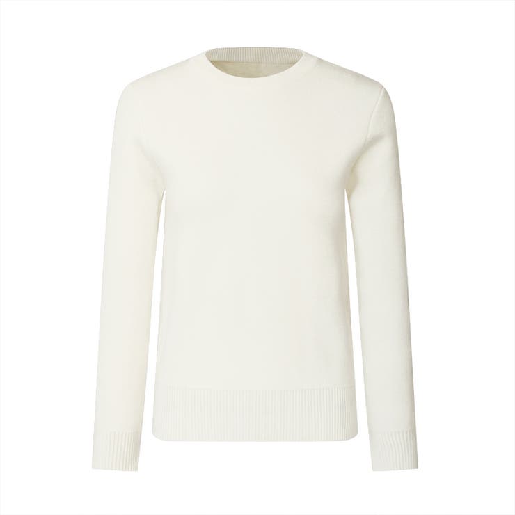 ふわふわ裏起毛で一枚であたたかい 裏起毛ニット クルーネック | COCOMOMO | 詳細画像18 