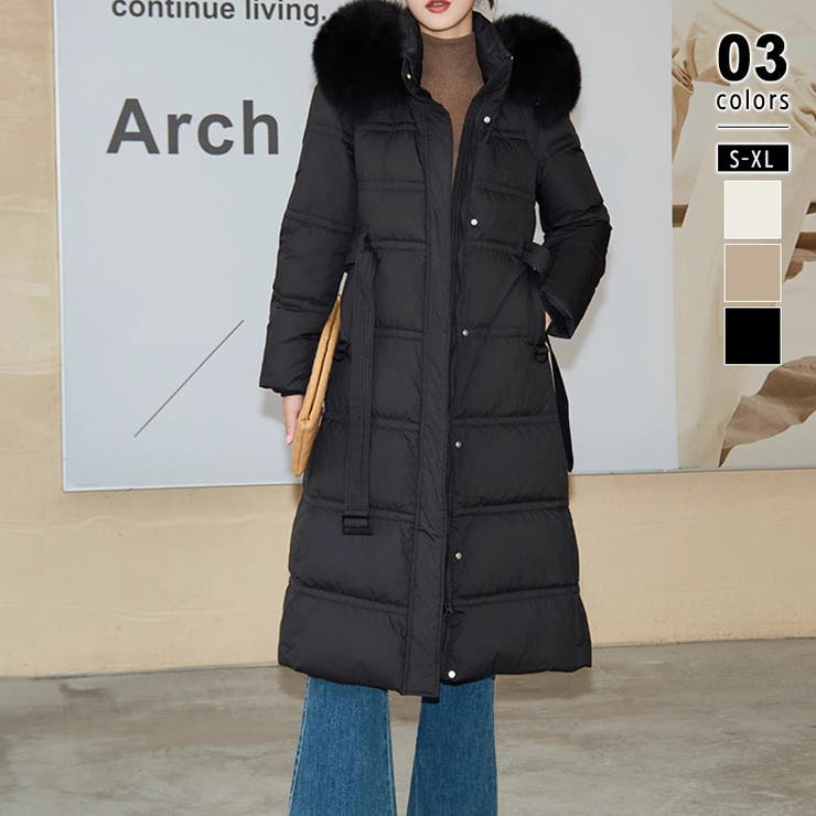 ファー付きロングダウンコート ダウンコート ロングコート | COCOMOMO | 詳細画像1 