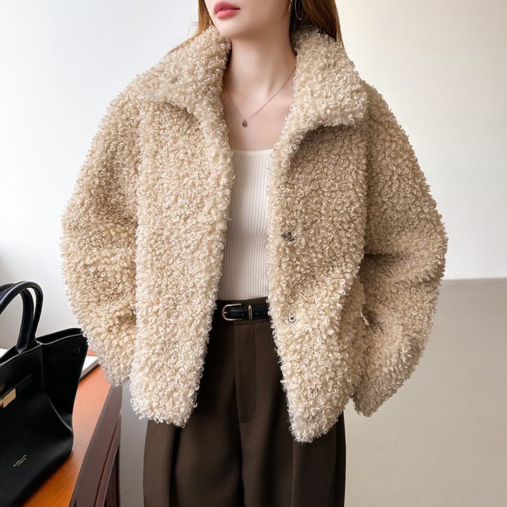 もこもこプードルファーブルゾン プードルファー ブルゾン | COCOMOMO | 詳細画像32 