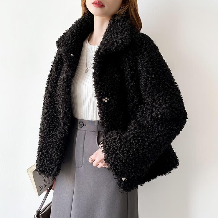 もこもこプードルファーブルゾン プードルファー ブルゾン | COCOMOMO | 詳細画像38 