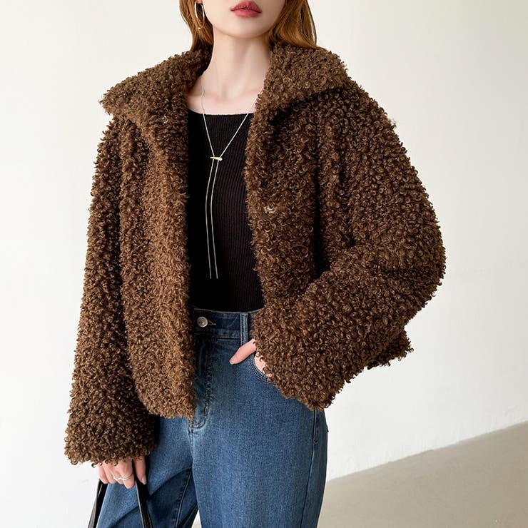 もこもこプードルファーブルゾン プードルファー ブルゾン | COCOMOMO | 詳細画像5 