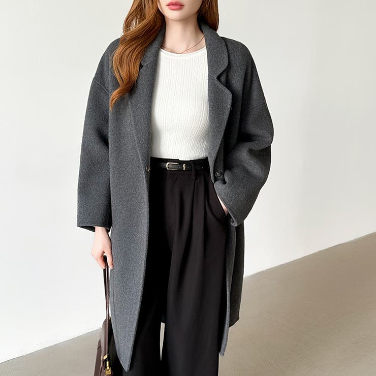 ふわふわ、あったか裏シャギー 裏起毛 メロウフリルニット | COCOMOMO | 詳細画像22 