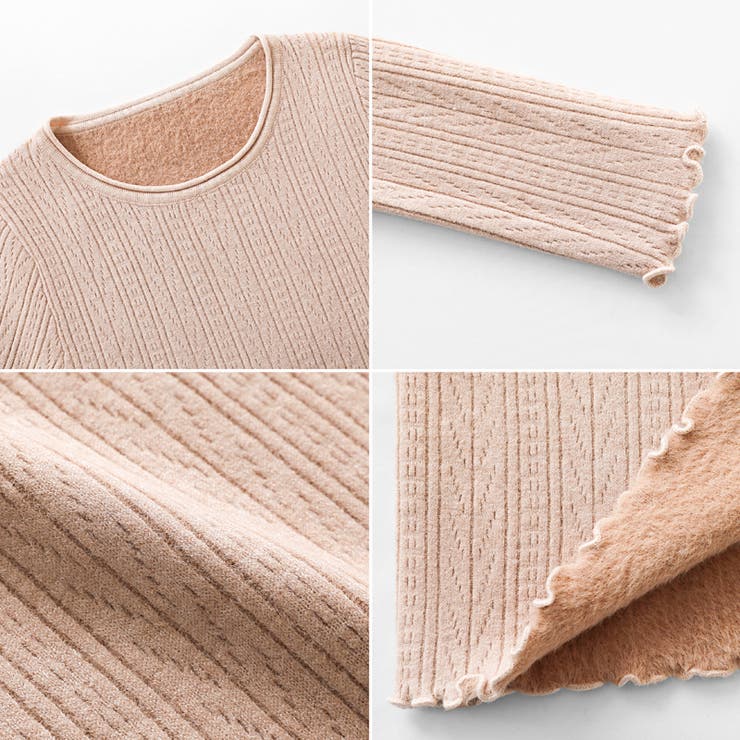 ふわふわ、あったか裏シャギー 裏起毛 メロウフリルニット | COCOMOMO | 詳細画像47 