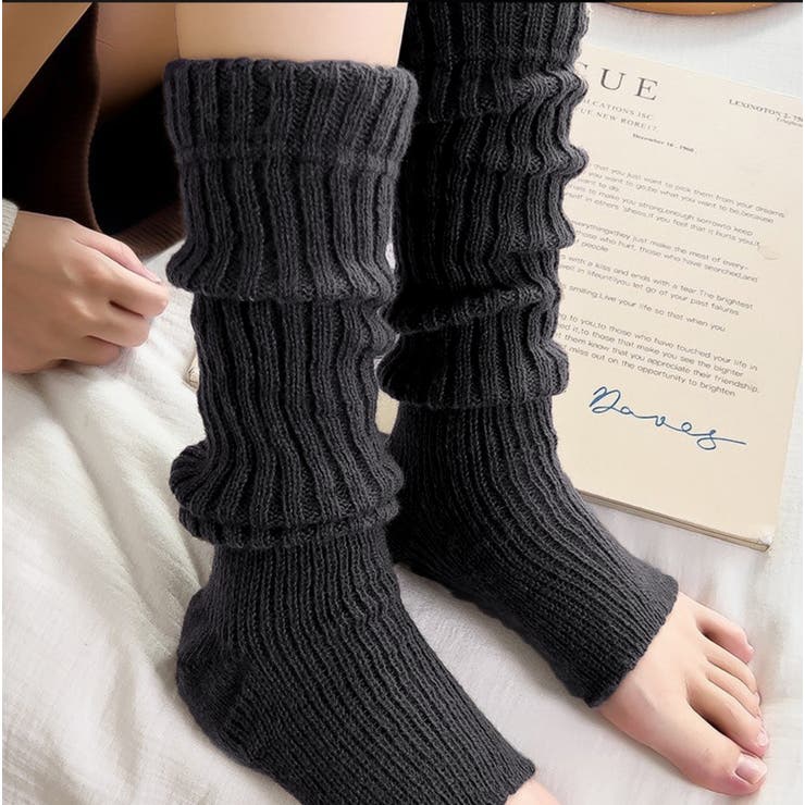 くしゅくしゅかかと付きレッグウォーマー 足首ウォーマー リブレッグウォーマー | COCOMOMO | 詳細画像11 