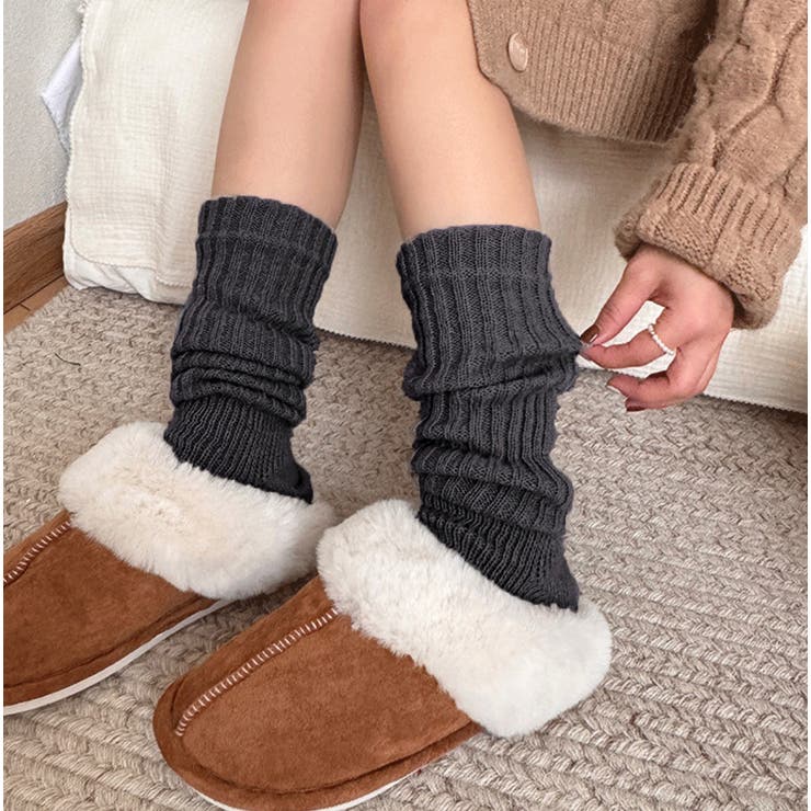 くしゅくしゅかかと付きレッグウォーマー 足首ウォーマー リブレッグウォーマー | COCOMOMO | 詳細画像12 