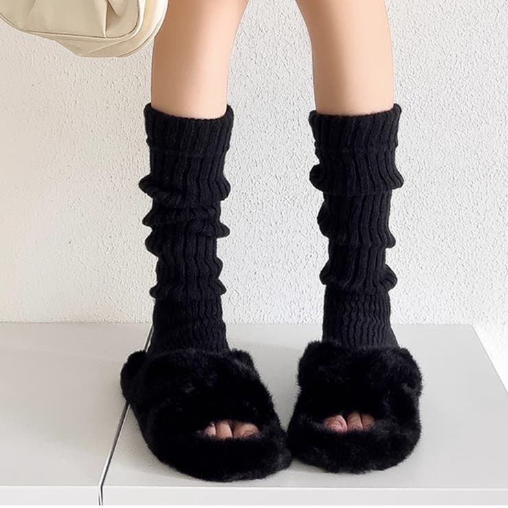 くしゅくしゅかかと付きレッグウォーマー 足首ウォーマー リブレッグウォーマー | COCOMOMO | 詳細画像14 