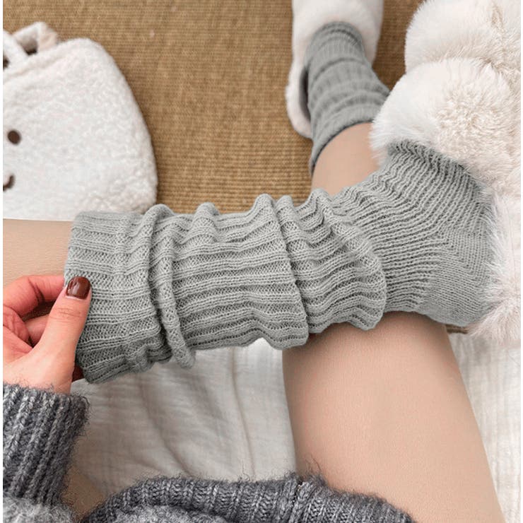 くしゅくしゅかかと付きレッグウォーマー 足首ウォーマー リブレッグウォーマー | COCOMOMO | 詳細画像6 