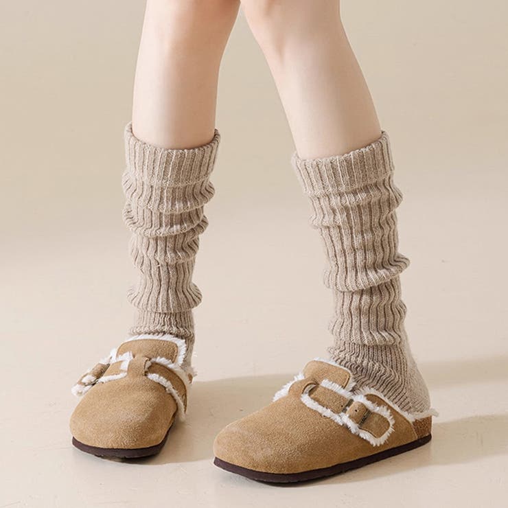 くしゅくしゅかかと付きレッグウォーマー 足首ウォーマー リブレッグウォーマー | COCOMOMO | 詳細画像8 