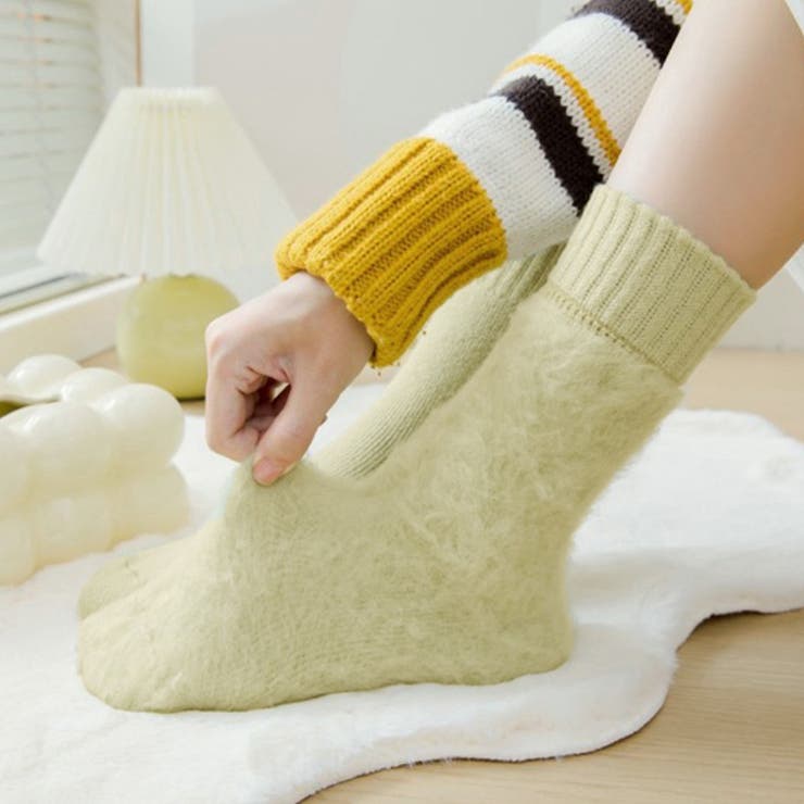 裏起毛モヘアタッチ靴下 あったか靴下 裏起毛 | COCOMOMO | 詳細画像9 