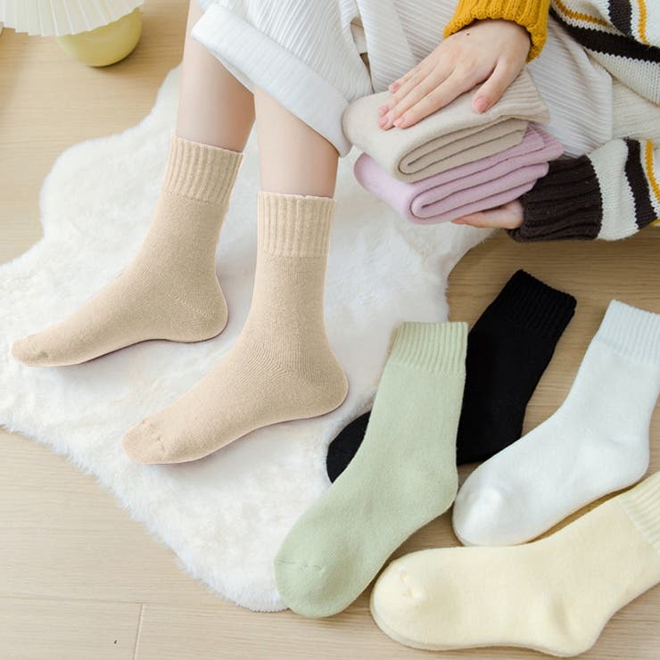 裏起毛モヘアタッチ靴下 あったか靴下 裏起毛 | COCOMOMO | 詳細画像11 