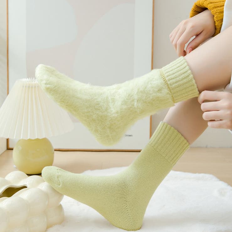 裏起毛モヘアタッチ靴下 あったか靴下 裏起毛 | COCOMOMO | 詳細画像8 