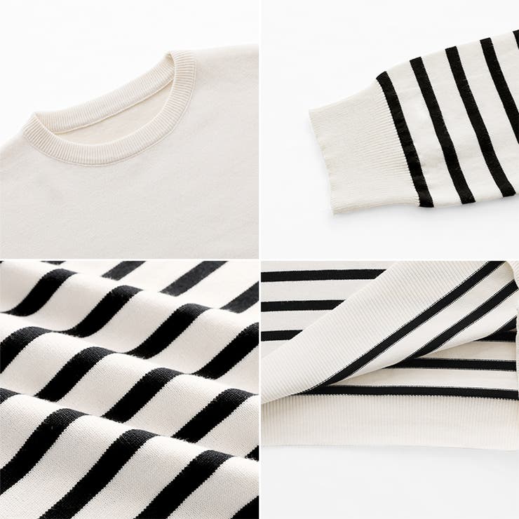 ボーダーニット クルーネック ニットセーター | COCOMOMO | 詳細画像22 