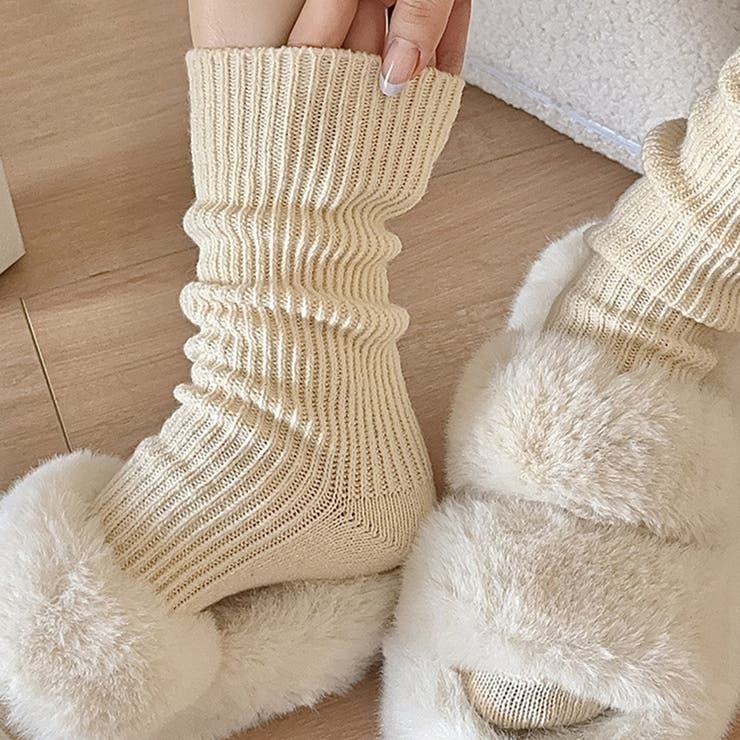 あったかウールブレンド ウール混靴下 靴下 | COCOMOMO | 詳細画像3 