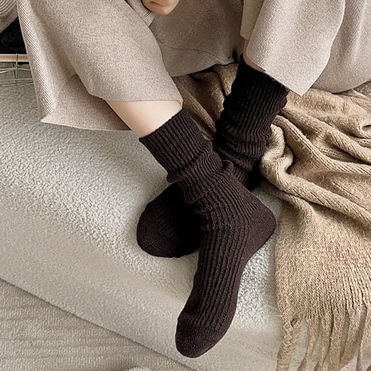 あったかウールブレンド ウール混靴下 靴下 | COCOMOMO | 詳細画像7 