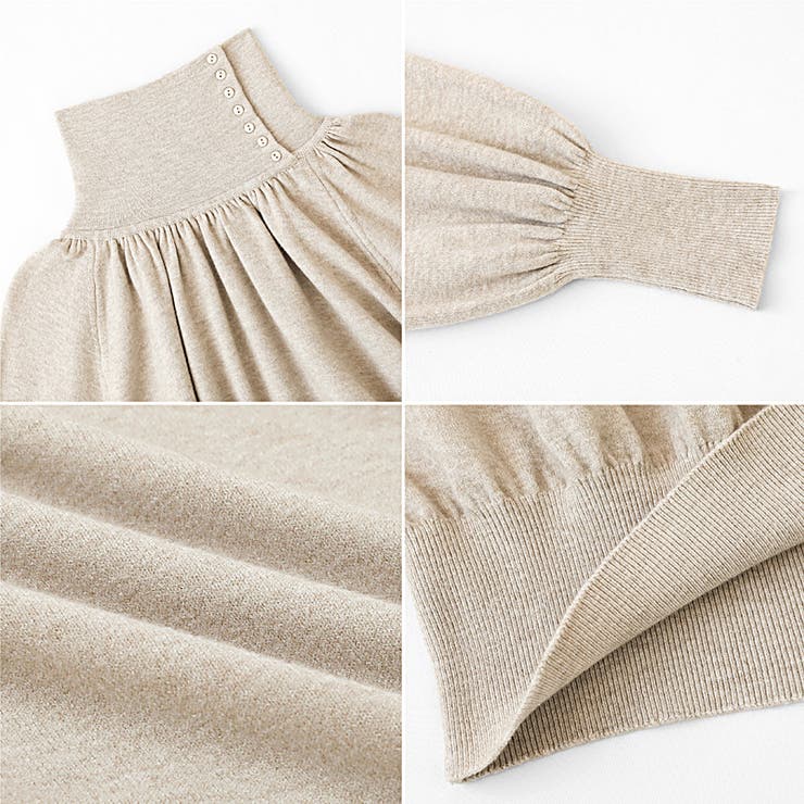 2wayネックバルーンスリーブニット ハイネック ニット | COCOMOMO | 詳細画像48 