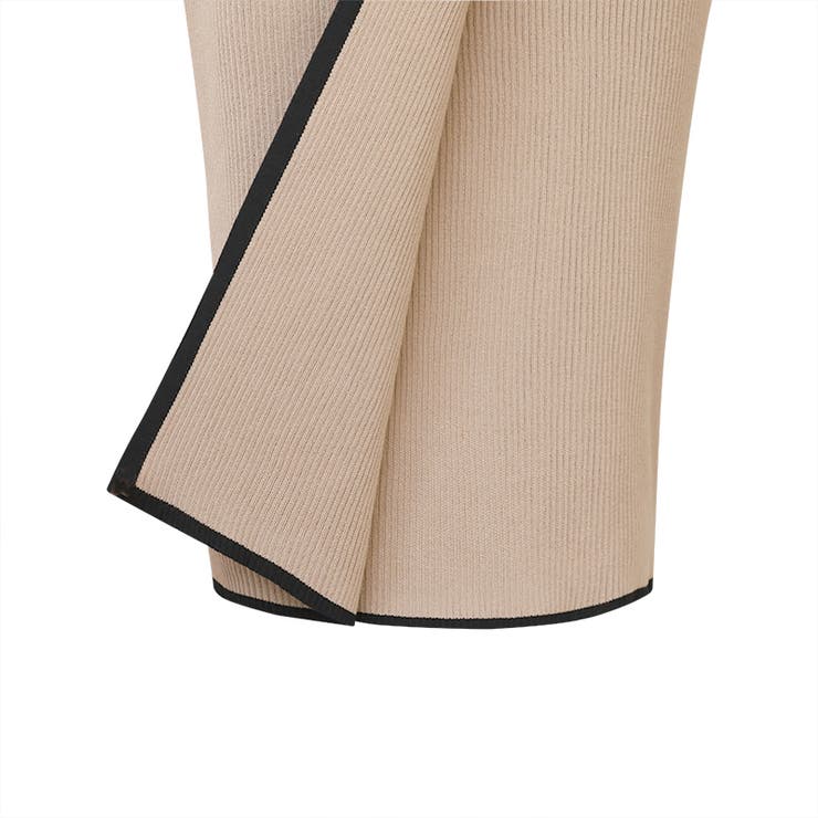 バイカラータイトワンピース ニットワンピース リボンワンピース | COCOMOMO | 詳細画像33 