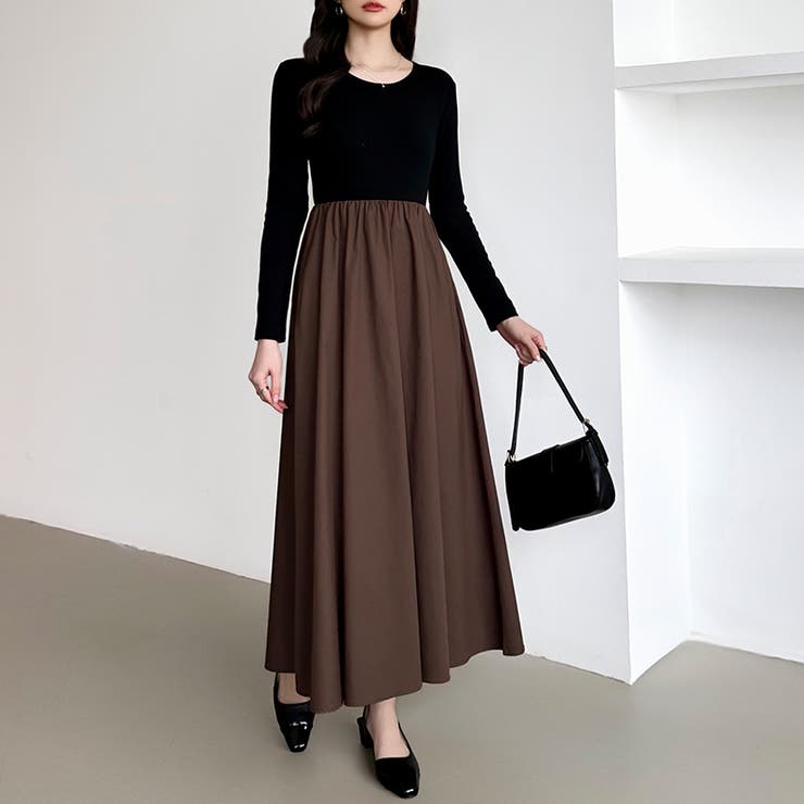 ふんわり大人フェミニンなドッキングワンピース ロングワンピース ワンピース | COCOMOMO | 詳細画像19 