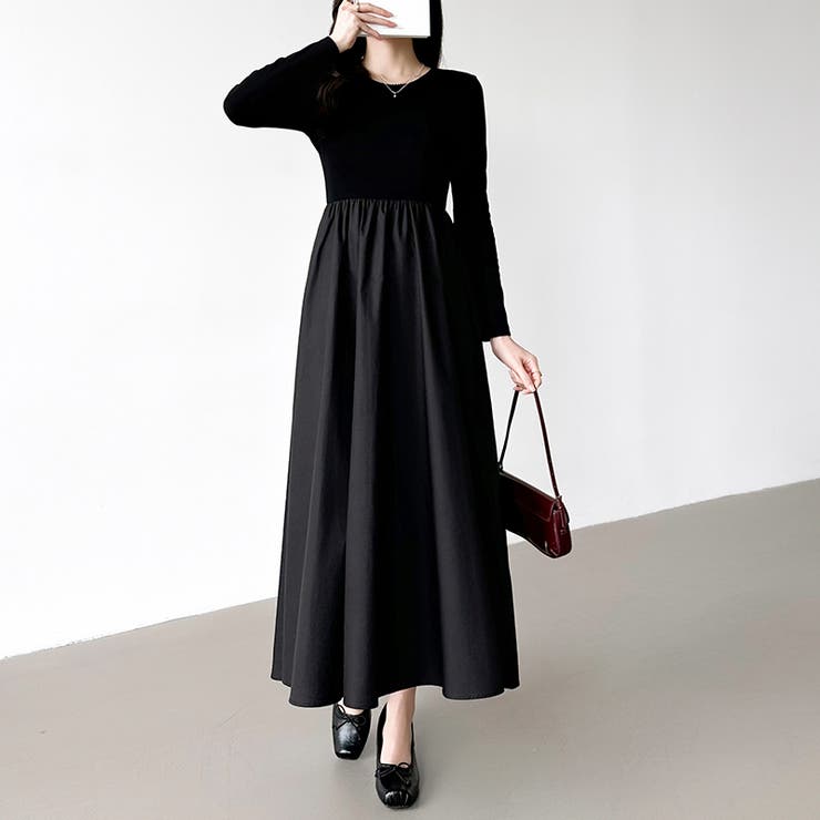 ふんわり大人フェミニンなドッキングワンピース ロングワンピース ワンピース | COCOMOMO | 詳細画像20 