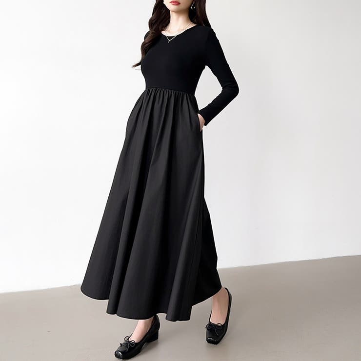 ふんわり大人フェミニンなドッキングワンピース ロングワンピース ワンピース | COCOMOMO | 詳細画像21 