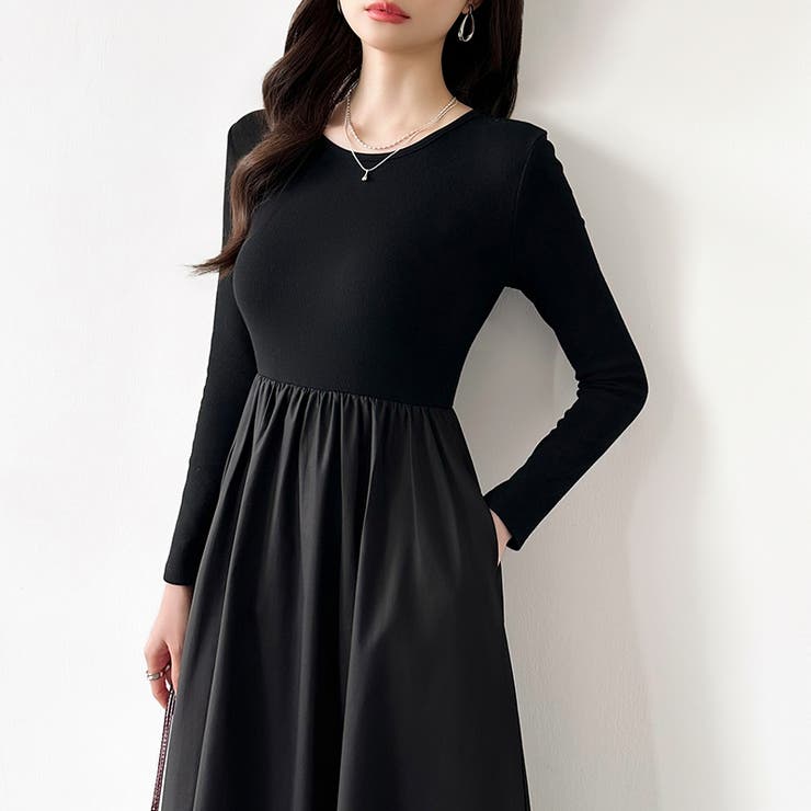 ふんわり大人フェミニンなドッキングワンピース ロングワンピース ワンピース | COCOMOMO | 詳細画像24 