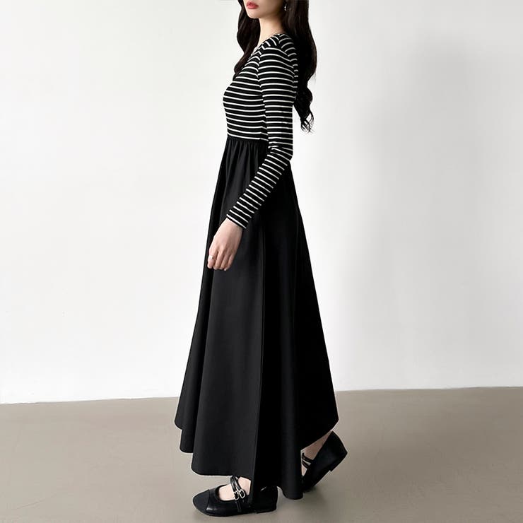 ふんわり大人フェミニンなドッキングワンピース ロングワンピース ワンピース | COCOMOMO | 詳細画像30 