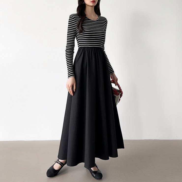 ふんわり大人フェミニンなドッキングワンピース ロングワンピース ワンピース | COCOMOMO | 詳細画像31 