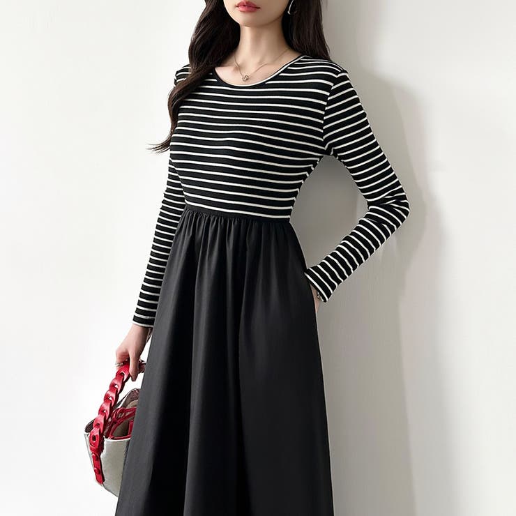 ふんわり大人フェミニンなドッキングワンピース ロングワンピース ワンピース | COCOMOMO | 詳細画像35 