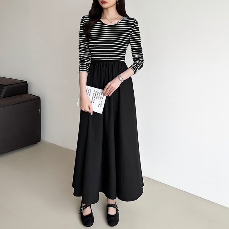 ふんわり大人フェミニンなドッキングワンピース ロングワンピース ワンピース | COCOMOMO | 詳細画像37 