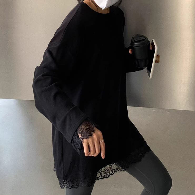 レースカットソー レイヤードトップス レーストップス | COCOMOMO | 詳細画像9 