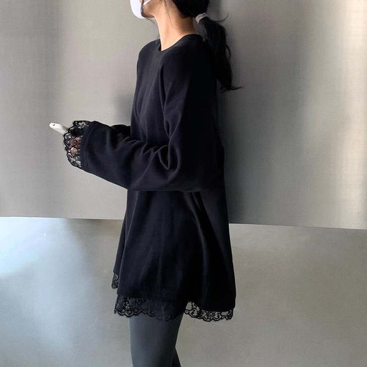 レースカットソー レイヤードトップス レーストップス | COCOMOMO | 詳細画像10 