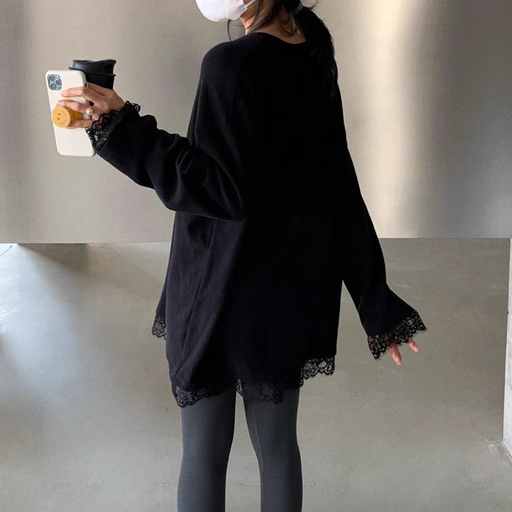 レースカットソー レイヤードトップス レーストップス | COCOMOMO | 詳細画像11 