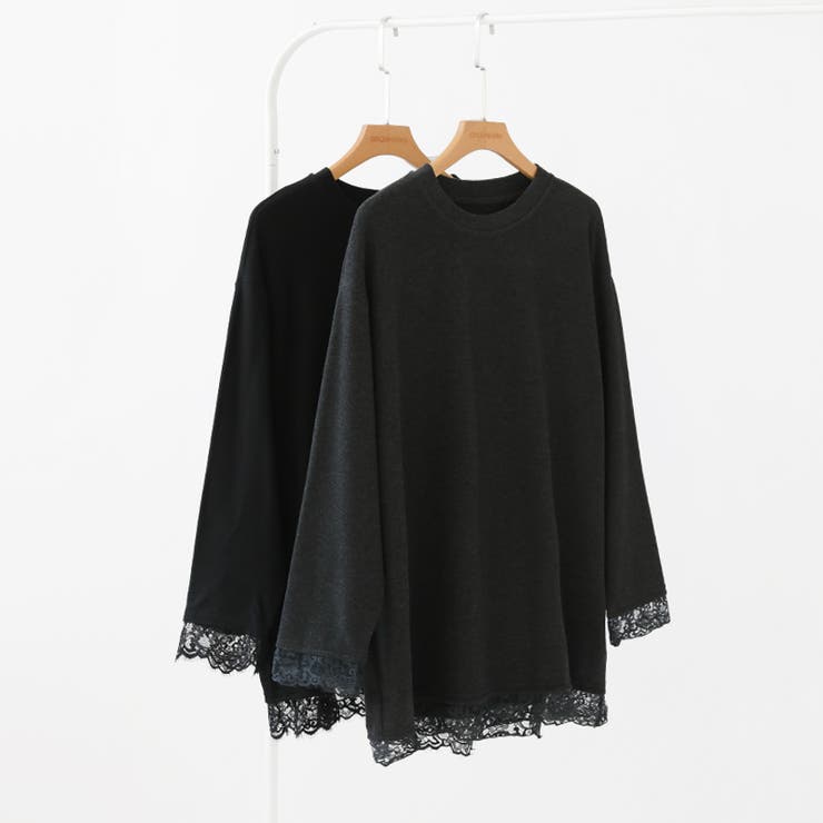 レースカットソー レイヤードトップス レーストップス | COCOMOMO | 詳細画像12 