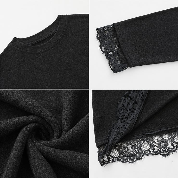 レースカットソー レイヤードトップス レーストップス | COCOMOMO | 詳細画像13 