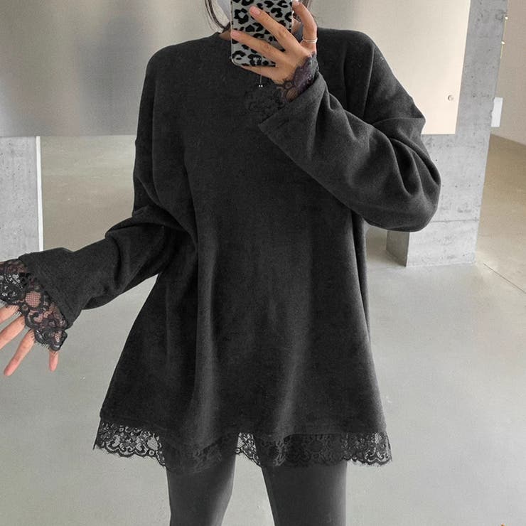 レースカットソー レイヤードトップス レーストップス | COCOMOMO | 詳細画像2 