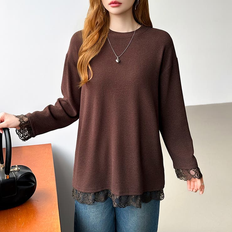 レースカットソー レイヤードトップス レーストップス | COCOMOMO | 詳細画像19 