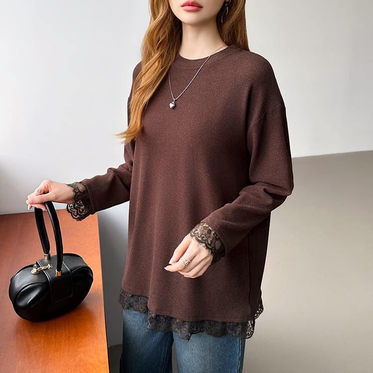 レースカットソー レイヤードトップス レーストップス | COCOMOMO | 詳細画像20 