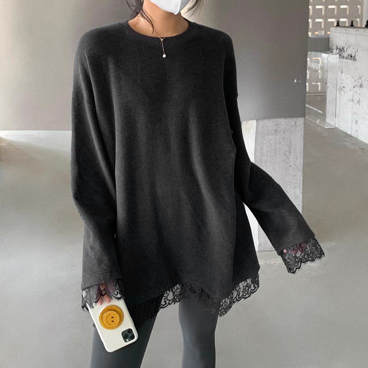 レースカットソー レイヤードトップス レーストップス | COCOMOMO | 詳細画像5 