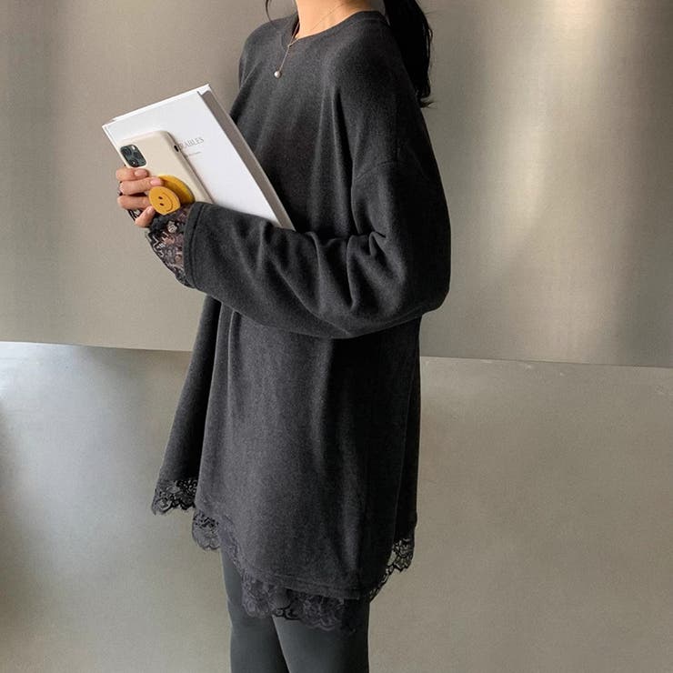 レースカットソー レイヤードトップス レーストップス | COCOMOMO | 詳細画像6 