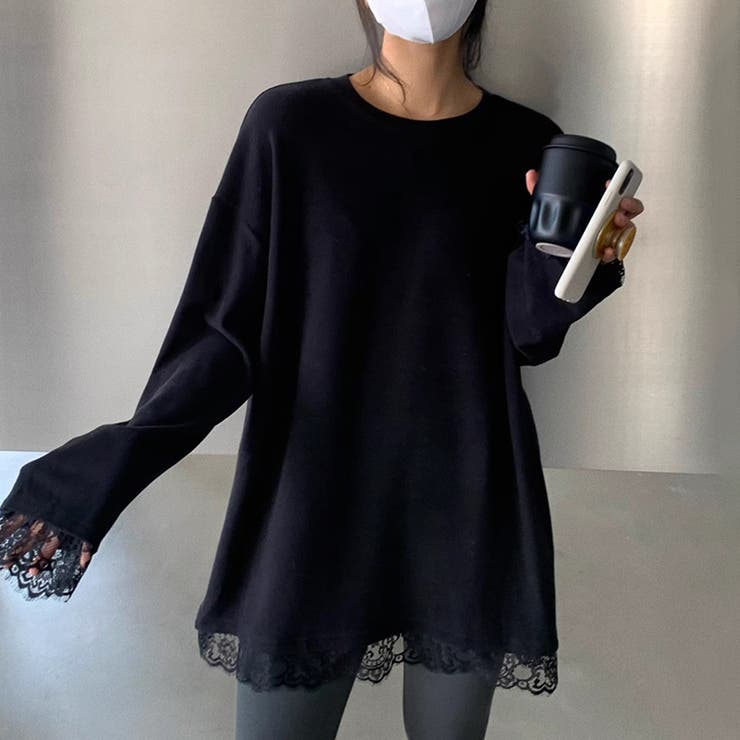 レースカットソー レイヤードトップス レーストップス | COCOMOMO | 詳細画像8 