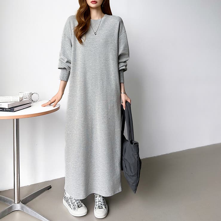 ボリュームスリーブワンピース ロングワンピース 指穴付き | COCOMOMO | 詳細画像10 