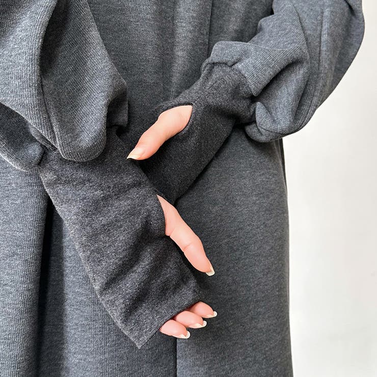 ボリュームスリーブワンピース ロングワンピース 指穴付き | COCOMOMO | 詳細画像16 