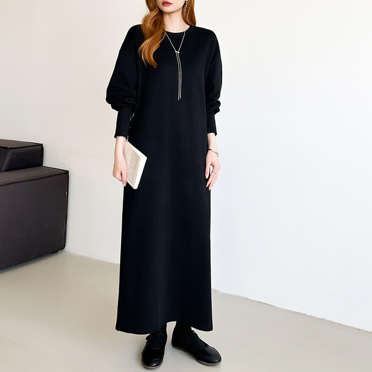 ボリュームスリーブワンピース ロングワンピース 指穴付き | COCOMOMO | 詳細画像28 