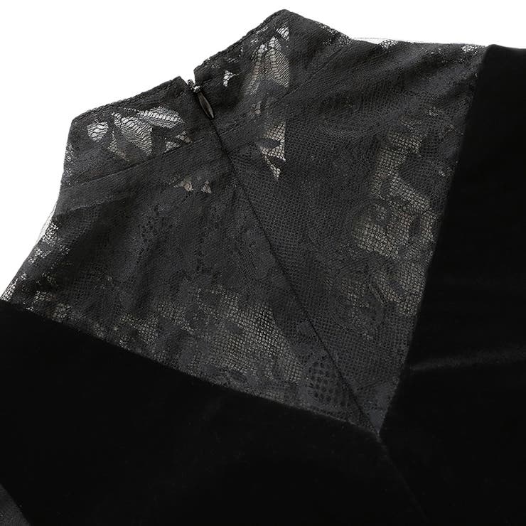 大人可愛いを上品に。ベロアパーティードレス ベロアワンピース 結婚式 | COCOMOMO | 詳細画像12 