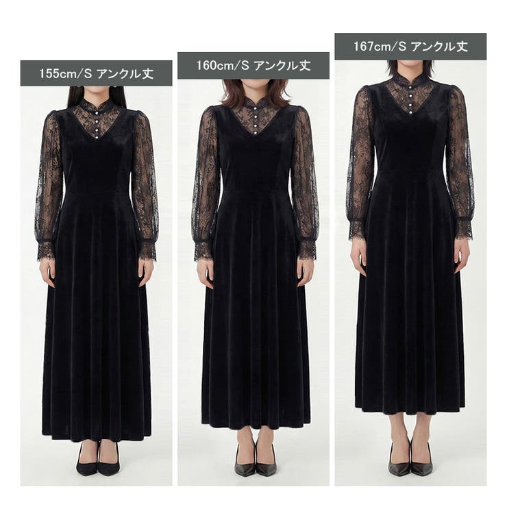 大人可愛いを上品に。ベロアパーティードレス ベロアワンピース 結婚式 | COCOMOMO | 詳細画像9 