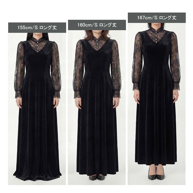 大人可愛いを上品に。ベロアパーティードレス ベロアワンピース 結婚式 | COCOMOMO | 詳細画像10 