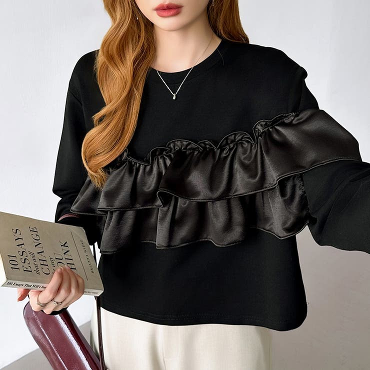 フリルドッキングトップス フリルトップス カットソー | COCOMOMO | 詳細画像20 