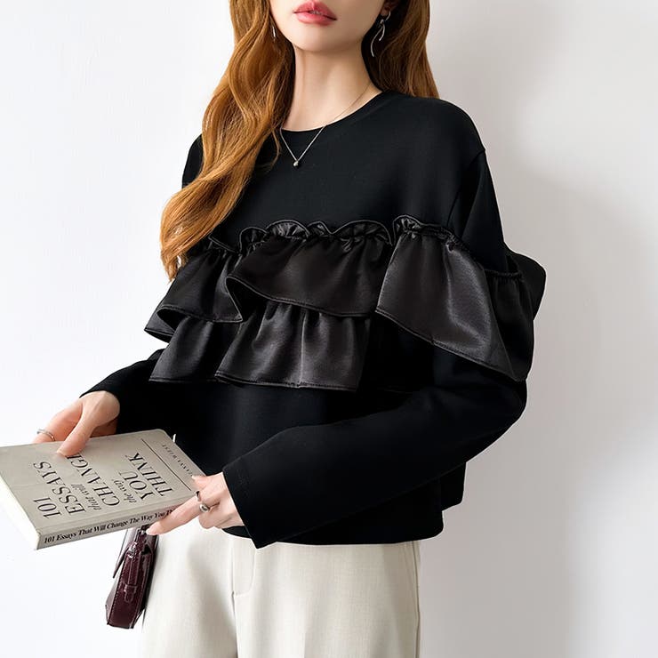 フリルドッキングトップス フリルトップス カットソー | COCOMOMO | 詳細画像21 