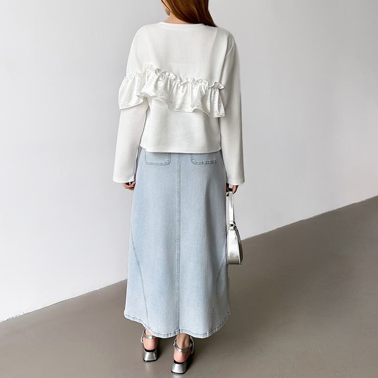 フリルドッキングトップス フリルトップス カットソー | COCOMOMO | 詳細画像5 