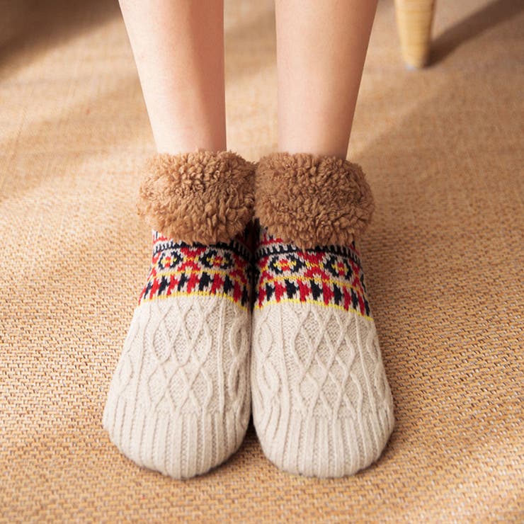 もこもこ裏ボア ルームソックス あったか靴下 | COCOMOMO | 詳細画像1 